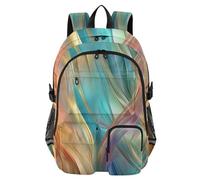 Mnsruu Colorful Abstract Neon Backpack Laptop Backpack for College Women Men College Bookbag Water Resistant Travel Daypack Casual Multi Pocket