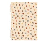 Mnsruu Colorful Dog Paws Print Spiral Notebook Journals 1 Pack, Hardcover Lined Journal for Women, A5 College Ruled Notebooks for Journaling Writing Work Office School 5.7x8.3 Inch