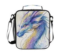 Mnsruu Colorful Dragon Lunch Bags Kids Insulated Lunch Box for Boys Girls Children's School Thermal Cooler Bag Meal Tote