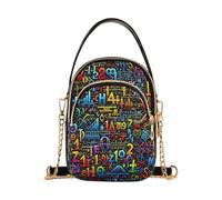 Mnsruu Colorful Mathematical Formulas Math Crossbody Bag Small Shoulder Handbags Leather Purse for Women