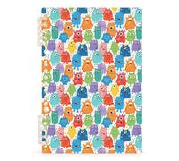 Mnsruu Colorful Monsters Pattern Spiral Notebook Journals 1 Pack, Hardcover Lined Journal for Women, A5 College Ruled Notebooks for Journaling Writing Work Office School 5.7x8.3 Inch