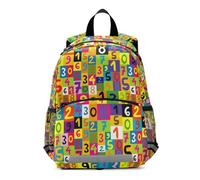 Mnsruu Colorful Numbers Patterns Children Toddler Backpack,Kid's Nursery little Backpack School Bag Preschool Kindergarten Bookbag Travel Bag Daycare for Boys Girls