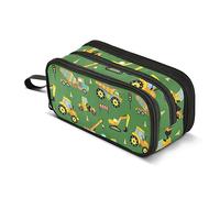 Mnsruu Construction Vehicles Truck Pencil Case Boys Girls Pen Bag Large Capacity School Office Stationery Organizer Pencil Pouch Holder Zipper Kids Teens Adults