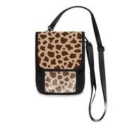 Mnsruu Cow Spot Animal Skin Travel Wallet Passport Holder Credit Card Gadget Holder Pouch Bag Unisex Crossbody Wallet Travel Neck Wallet with Adjustable Strap