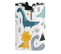 Mnsruu Creative Childish Dinosaur Pop-Up Laundry Hampers,Waterproof and Collapsible Laundry Basket with Handles for Baby Nursery College Dorms Kids Bedroom Bathroom¡