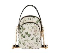Mnsruu Crossbody Bags for Women Clover Lavender Vintage Flower Sling Backpack Handbag Small Shoulder Chest Bag Purses with Adjustable Strap