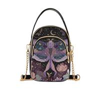 Mnsruu Crossbody Bags for Women Mauve Moon Moths Boho Sling Backpack Handbag Small Shoulder Chest Bag Purses with Adjustable Strap