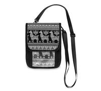 Mnsruu Cute Alpaca Llama Ethnic Boho Bohemian Travel Wallet Passport Holder Credit Card Gadget Holder Pouch Bag Unisex Crossbody Wallet Travel Neck Wallet with Adjustable Strap