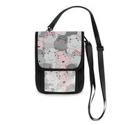 Mnsruu Cute Baby Hippo Travel Wallet Passport Holder Credit Card Gadget Holder Pouch Bag Unisex Crossbody Wallet Travel Neck Wallet with Adjustable Strap