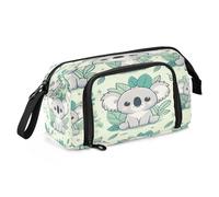 Mnsruu Cute Cartoon Koala 2 Pencil Case Large Capacity Pencil Pouch Stationery Bag for Office School