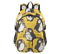 Mnsruu Cute Chubby Fat Penguin School Backpack with Laptop Compartment, Big School Bag for Teenager Girls Boys, 17.5 Travel Rucksack Backpack for School Casual Daypacks College Work