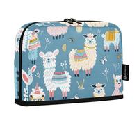 Mnsruu Cute Fashion Lama Animals in Various Pose Standing Pencil Case, Large Capacity Pen Bag for Boys Girls Multi-Layer Pen Pouch Pencil Holder Stationery Organizer for School Office Work