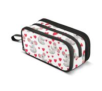 Mnsruu Cute Koala Hearts Pencil Case Boys Girls Pen Bag Large Capacity School Office Stationery Organizer Pencil Pouch Holder Zipper Kids Teens Adults