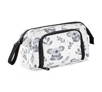 Mnsruu Cute Koala Leaves Pencil Case Large Capacity Pencil Pouch Stationery Bag for Office School