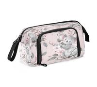 Mnsruu Cute Koala Pink 1 Pencil Case Large Capacity Pencil Pouch Stationery Bag for Office School
