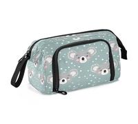 Mnsruu Cute Koala with Dots Pencil Case Large Capacity Pencil Pouch Stationery Bag for Office School