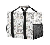 Mnsruu Cute Little Koala Reusable Grocery Bags Shopping Bags Kitchen Travel Tote Bag Washable Beach Bag