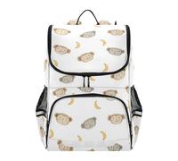 Mnsruu Cute Little Monkey Kids Backpack Rucksack Bag for School Girls & Boys, Cute School Bag for Kids, Kids Bookbag for Elementary with Reflective Strip