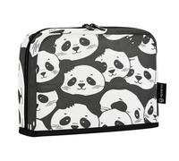 Mnsruu Cute Little Panda Standing Pencil Case, Large Capacity Pen Bag for Boys Girls Multi-Layer Pen Pouch Pencil Holder Stationery Organizer for School Office Work