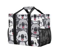 Mnsruu Cute Lovely Koala Reusable Grocery Bags Shopping Bags Kitchen Travel Tote Bag Washable Beach Bag
