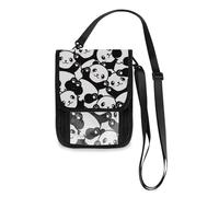Mnsruu Cute Panda Seamless Travel Wallet Passport Holder Credit Card Gadget Holder Pouch Bag Unisex Crossbody Wallet Travel Neck Wallet with Adjustable Strap