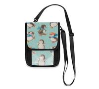 Mnsruu Cute Penguin Winter Travel Wallet Passport Holder Credit Card Gadget Holder Pouch Bag Unisex Crossbody Wallet Travel Neck Wallet with Adjustable Strap