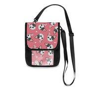 Mnsruu Cute Pug Dog Animal Travel Wallet Passport Holder Credit Card Gadget Holder Pouch Bag Unisex Crossbody Wallet Travel Neck Wallet with Adjustable Strap