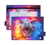 Mnsruu Dinosaur Roars Pencil Pouch for 3-Ring Binder Clear Pencil Case