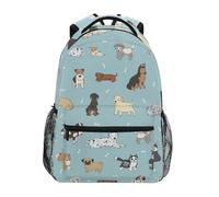 Mnsruu Dogs Children Backpack for Boys Girls Middle-School Elementary Schoolbag Book Bag Laptop Backpack Casual Travel Rucksack,Lightweight Daypack