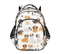 Mnsruu Dogs Paws Backpack For Girls Kindergarten Elementary Bookbag Lightweight Childrens School Bag,Medium