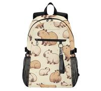 Mnsruu Doodle Capybaras Animals School Backpacks for Teenagers, College Backpack for Boys Girls,Casual Fashion High School Backpack, 18.3" Laptop Backpack