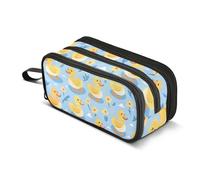 Mnsruu Duck Blue Pencil Case Large Capacity Pen Bag Girls Boys Pencil Pouch Stationery Organizer Holder Zipper Pen Case for School Office