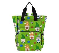 Mnsruu Dwarf Ball Pattern Baby Diaper Bag Backpack Large Bag Waterproof Travel Diaper Bags for Moms and Dads