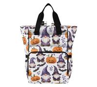 Mnsruu Dwarf Leaf Bat Pattern Baby Diaper Bag Backpack Large Bag Waterproof Travel Diaper Bags for Moms and Dads