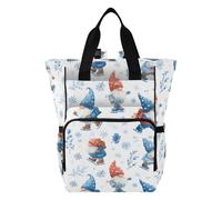 Mnsruu Dwarf Skiing Pattern Baby Diaper Bag Backpack Large Bag Waterproof Travel Diaper Bags for Moms and Dads