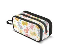 Mnsruu Easter Bunny Eggs Pencil Case Boys Girls Pen Bag Large Capacity School Office Stationery Organizer Pencil Pouch Holder Zipper Kids Teens Adults