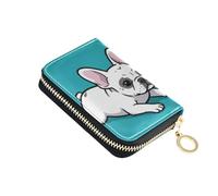 Mnsruu English Bulldog Small Compact Card Case with 11 Slots for Credit Cards, Cash & Coins, RFID Blocking Wallet for Travel & Everyday Use