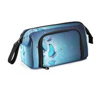 Mnsruu Fairy Butterflies on Water Pencil Case Large Capacity Pencil Pouch Stationery Bag for Office School