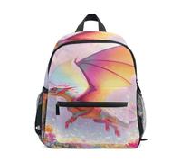 Mnsruu Flying Dragon Flower Field Toddler Backpack Preschool Rucksack Kids Boys Girls Kindergarten School Bag