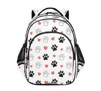 Mnsruu Footprints Love Backpack For Girls Kindergarten Elementary Bookbag Lightweight Childrens School Bag,Small