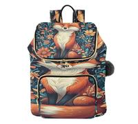 Mnsruu Fox Tarot Card Butterfly Backpack for Women Travel Anti Theft Rucksack Large Casual Daypacks Quilted Laptop Purse Ladies Fashion Handbag