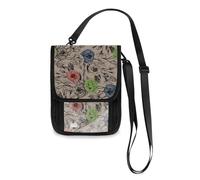 Mnsruu Garden Roses Monochrome Flowers Travel Wallet Passport Holder Credit Card Gadget Holder Pouch Bag Unisex Crossbody Wallet Travel Neck Wallet with Adjustable Strap