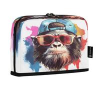 Mnsruu Gorilla Standing Pencil Case, Large Capacity Pen Bag for Boys Girls Multi-Layer Pen Pouch Pencil Holder Stationery Organizer for School Office Work
