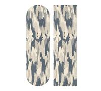 Mnsruu Grey Dark Blue Camouflage Pattern Skateboard Grip Tape, Longboards Griptape Anti Slip Scooter Griptape Sand Paper Sheet Sticker 9" x 33"
