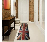 Mnsruu Grunge British UK Flag London England Collection Area Mat Rug Rugs for Living Room Bedroom Kitchen 61cm x 182.88cm(2 x 6 feet)