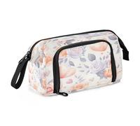 Mnsruu Hearts and Roses Q Pencil Case Large Capacity Pencil Pouch Stationery Bag for Office School