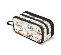 Mnsruu Helicopters Pilots Doodle Pencil Case Large Capacity Pen Bag Girls Boys Pencil Pouch Stationery Organizer Holder Zipper Pen Case for School Office