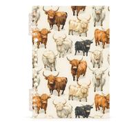 Mnsruu Highland Cows Spiral Notebook Journals 1 Pack, Hardcover Lined Journal for Women, A5 College Ruled Notebooks for Journaling Writing Work Office School 5.7x8.3 Inch