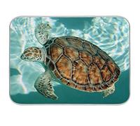 Mnsruu Hipster Swimming Turtle Ocean Sea Dish Drying Mat for Kitchen Counter 45.7 x 60.9 cm
