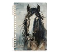 Mnsruu Horse Spiral Notebook Journals 1 Pack, Hardcover Lined Journal for Women, A5 College Ruled Notebooks for Journaling Writing Work Office School 5.7x8.3 Inch